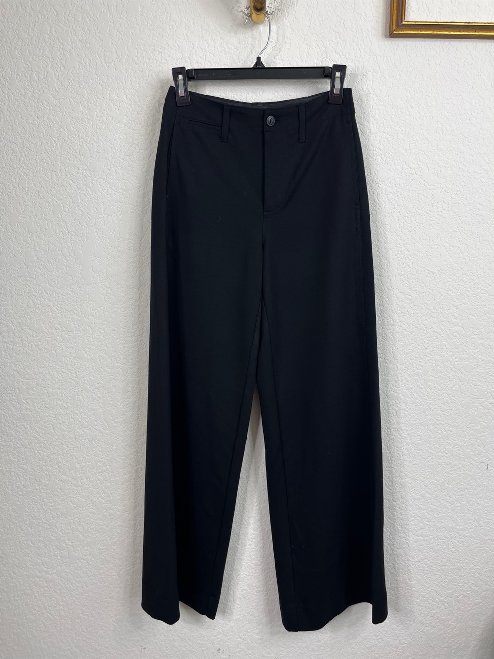 rag and bone Flat Front Wide Leg One Seam Pockets Trousers Welt Pockets